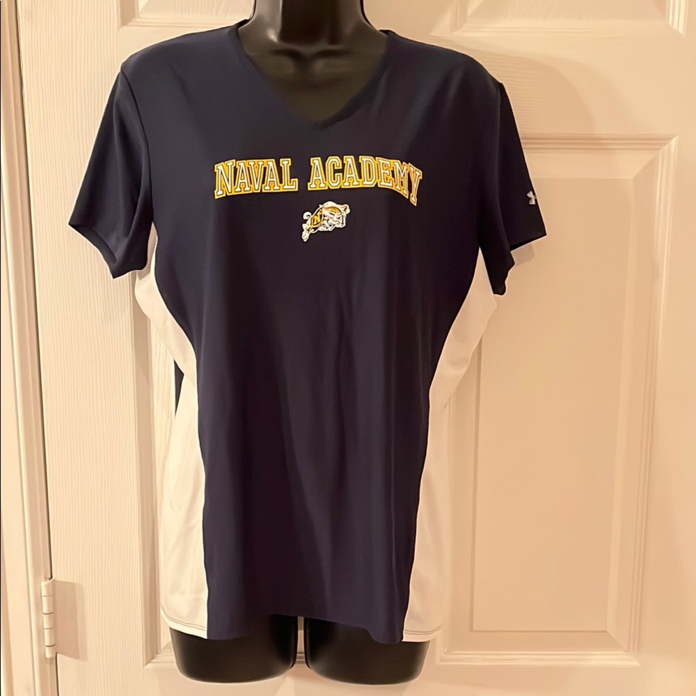 Under Armour Heat Gear Naval Academy Shirt, Sz Large